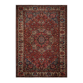 Palace Hand Knotted 100% Wool Bhakhtiari Traditional Oriental Area Rug Rust, Ivory Color